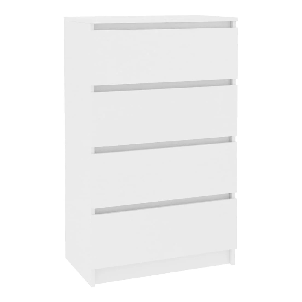 Calgary Wooden Chest Of 4 Drawers In White