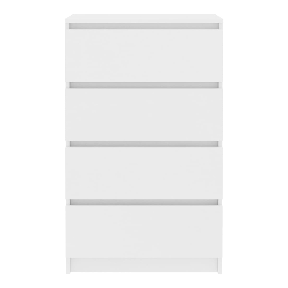 Calgary Wooden Chest Of 4 Drawers In White