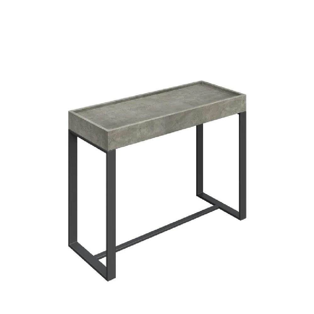 Read more about Calgary wooden rectangular console table in concrete effect