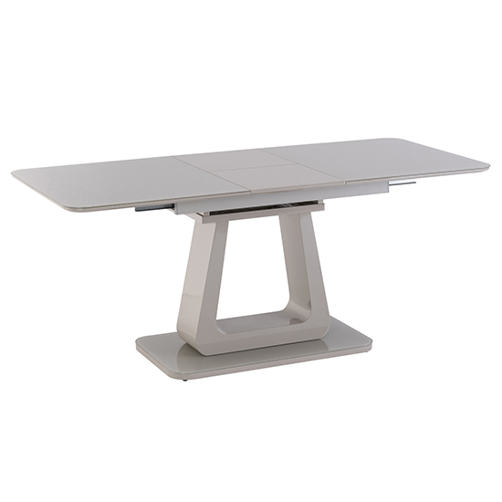 Calgene Extending Grey Gloss Dining Table 6 Joster Grey Chairs_3