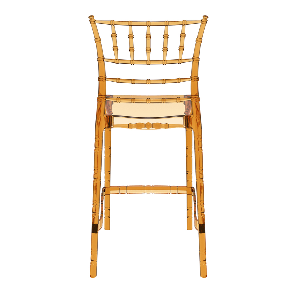 Calhoun Amber Transparent Polycarbonate Bistro Stools In Pair