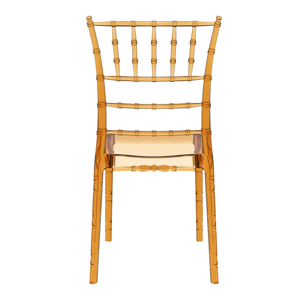 Calhoun Amber Transparent Polycarbonate Side Dining Chairs In Pair