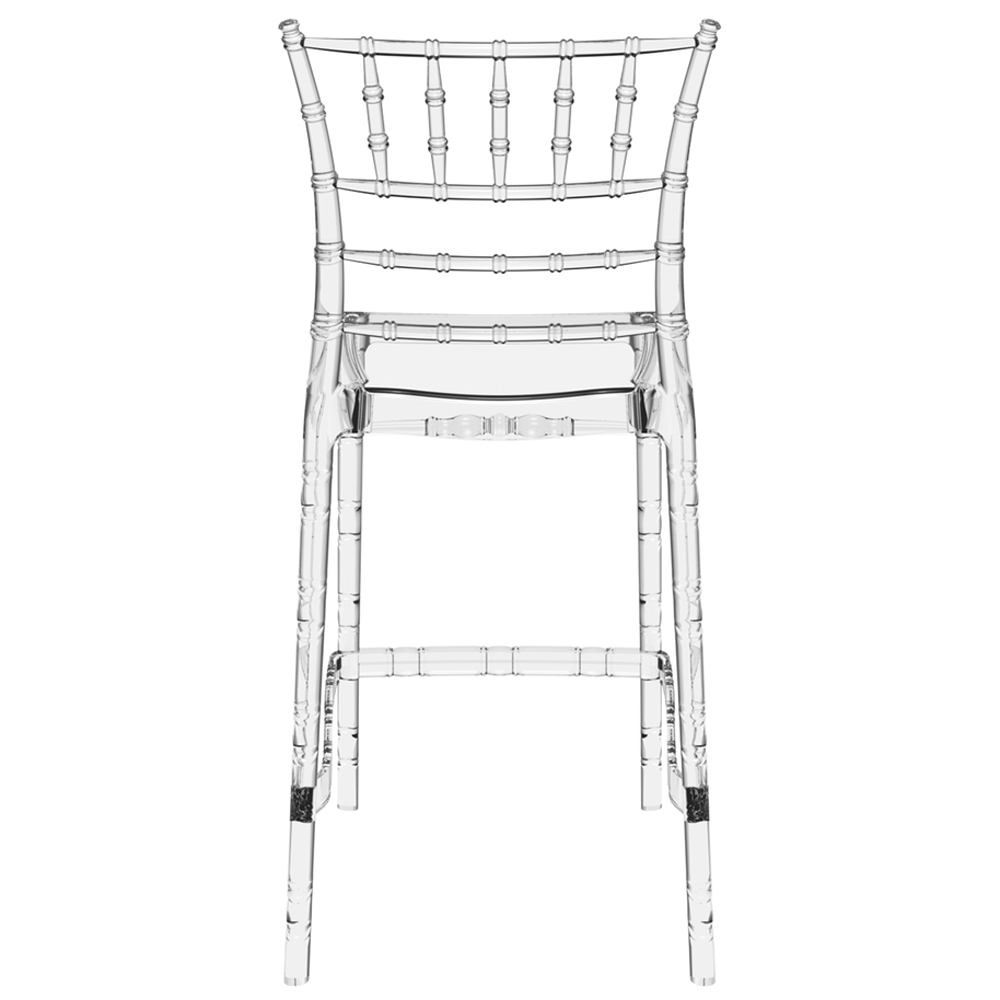 Calhoun Clear Transparent Polycarbonate Bistro Stools In Pair