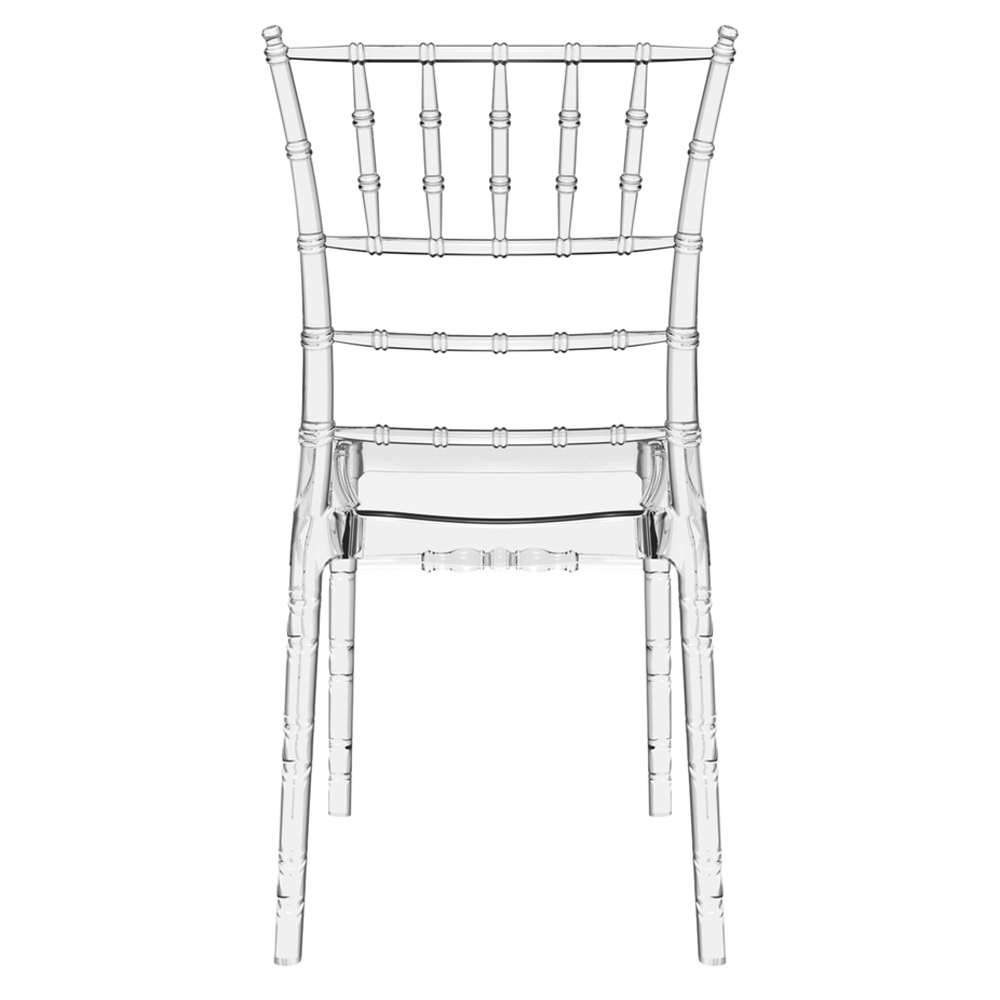 Calhoun Clear Transparent Polycarbonate Side Dining Chairs In Pair