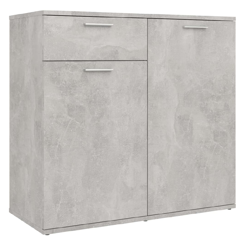 Calhoun Wooden Sideboard With 2 Doors 1 Drawer In Concrete Grey