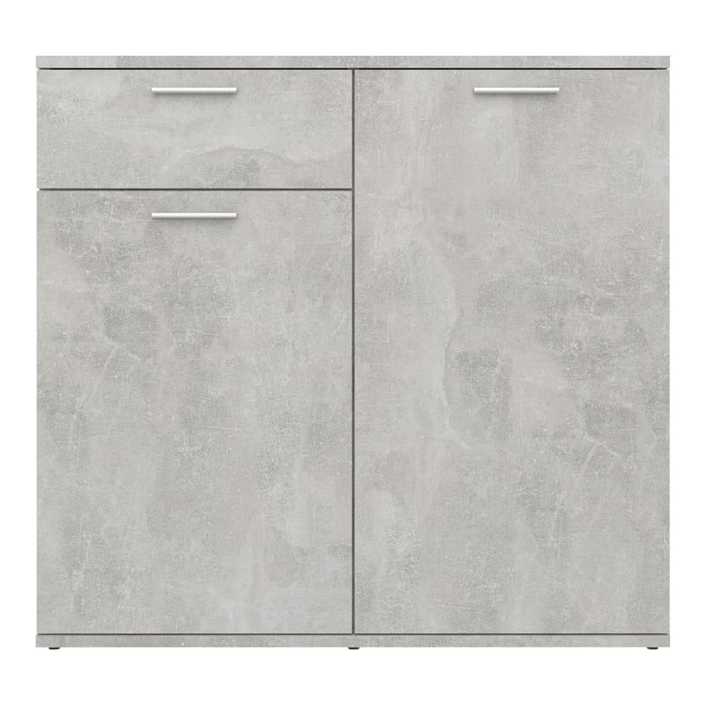 Calhoun Wooden Sideboard With 2 Doors 1 Drawer In Concrete Grey