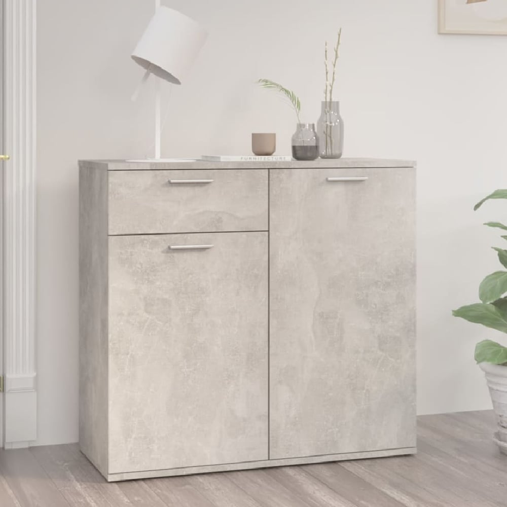 Read more about Calhoun wooden sideboard with 2 doors 1 drawer in concrete grey