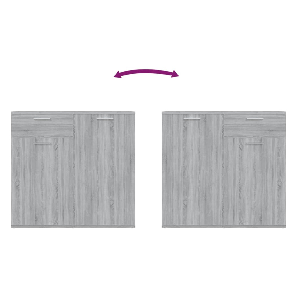 Calhoun Wooden Sideboard With 2 Doors 1 Drawer In Grey Sonoma