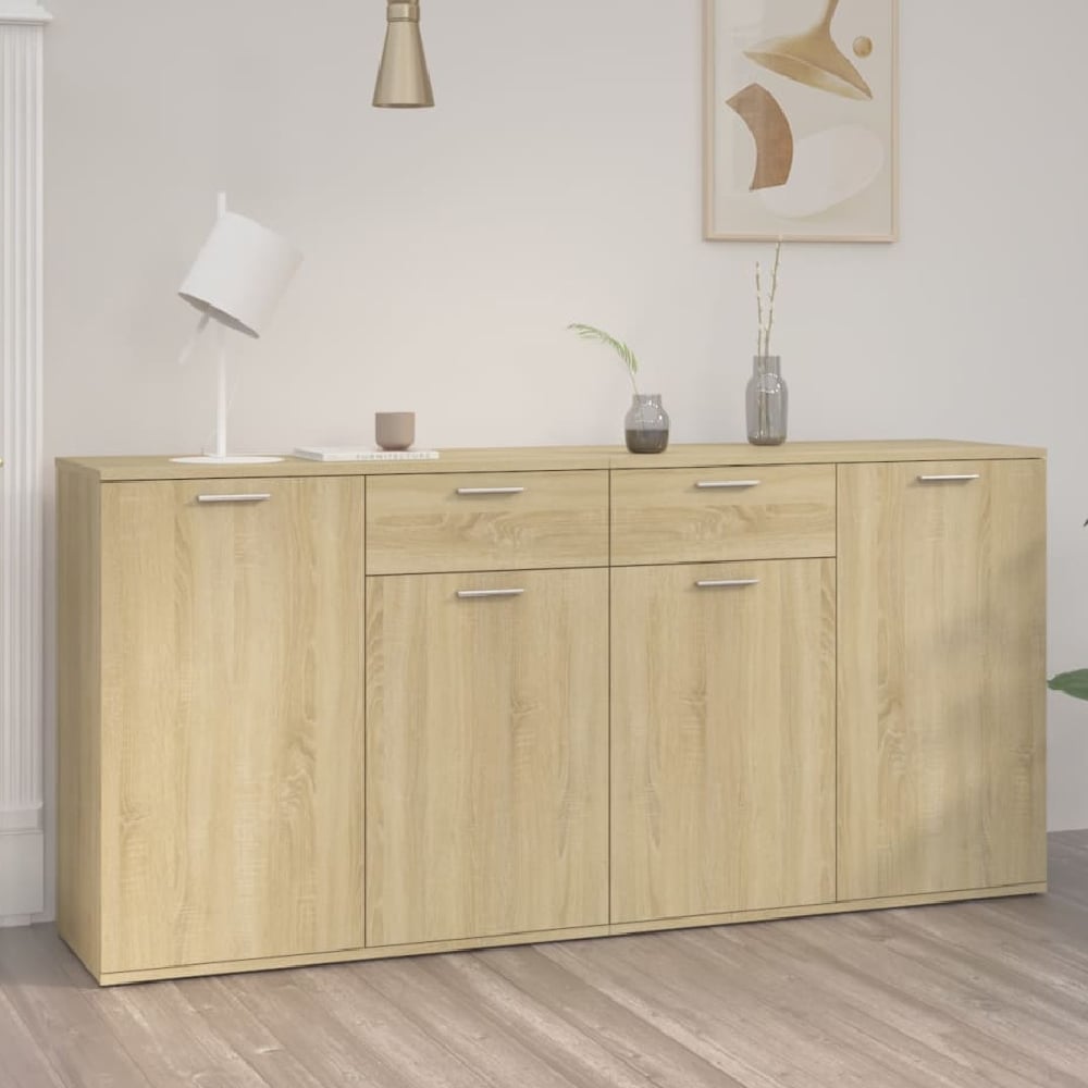 Read more about Calhoun wooden sideboard with 4 doors 2 drawers in sonoma oak