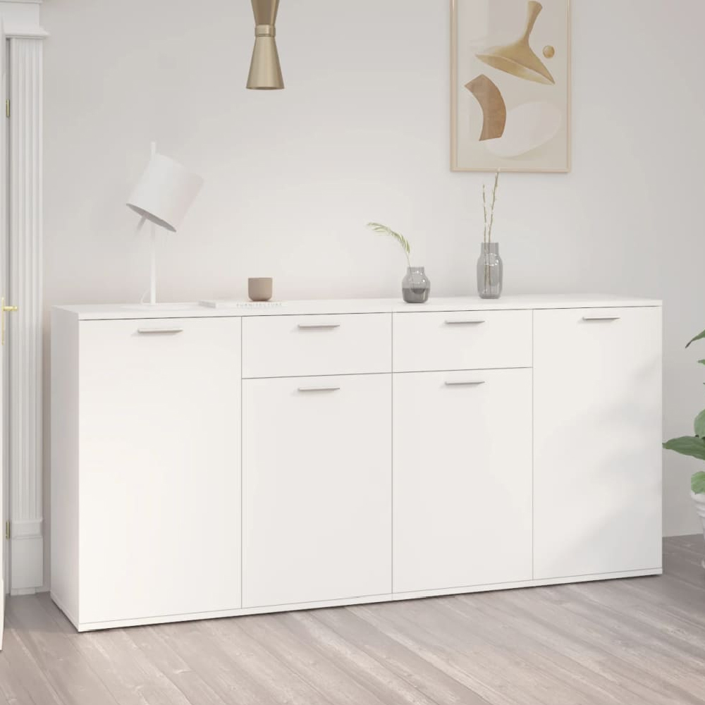 Read more about Calhoun wooden sideboard with 4 doors 2 drawers in white