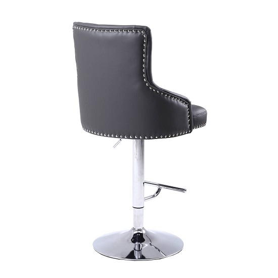 Rivne Bar Stool In Graphite Grey With Polished Chrome Base_3