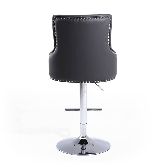 Rivne Bar Stool In Graphite Grey With Polished Chrome Base_4
