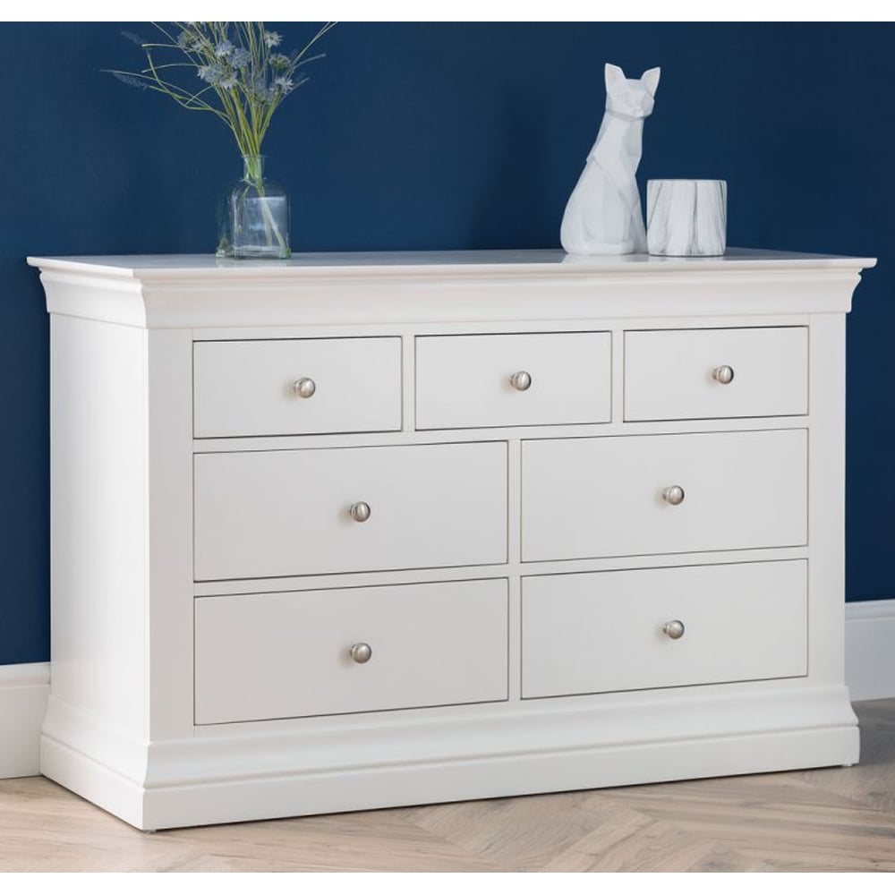 Read more about Calida wooden chest of 7 drawers in lacquer white
