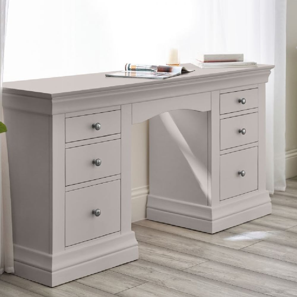 Read more about Calida wooden dressing table with 6 drawers in grey