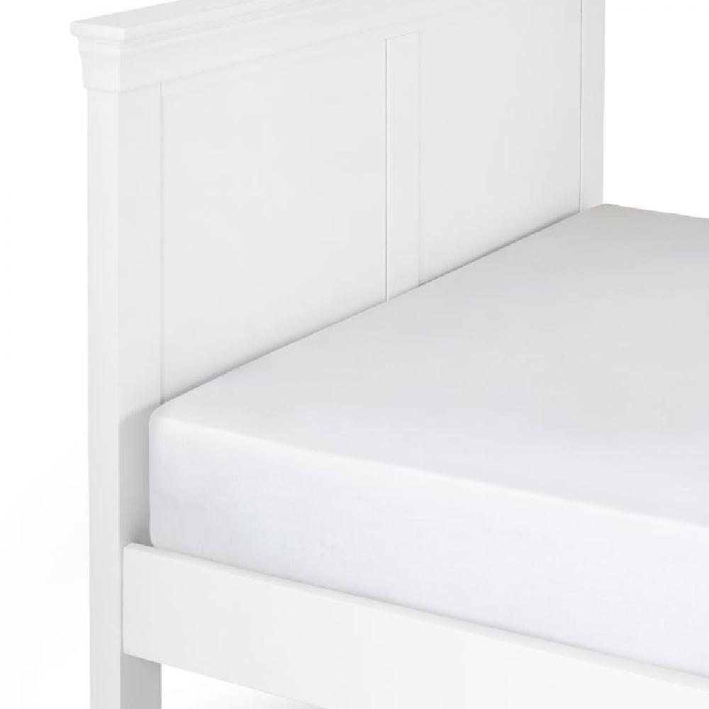 Calida Wooden Double Bed In White