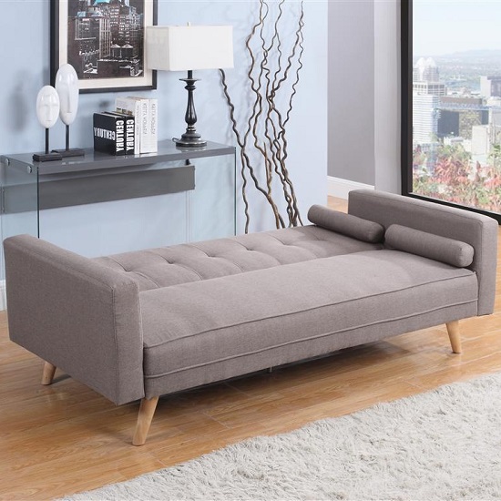 California Modern Fabric Sofa Bed Large In Grey_2