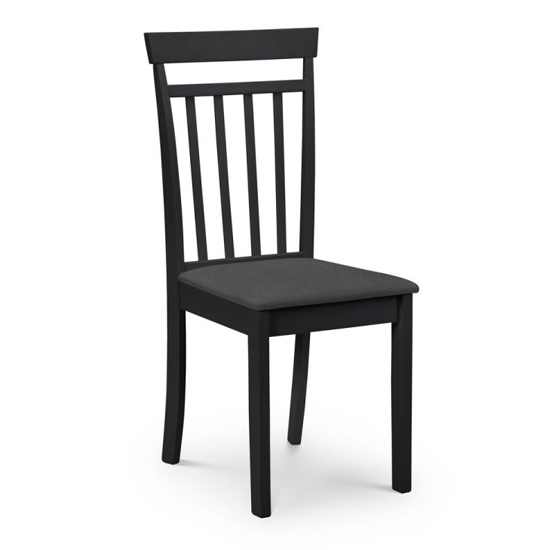 Calista Black Wooden Dining Chairs In Pair