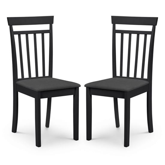 Calista Black Wooden Dining Chairs In Pair_1