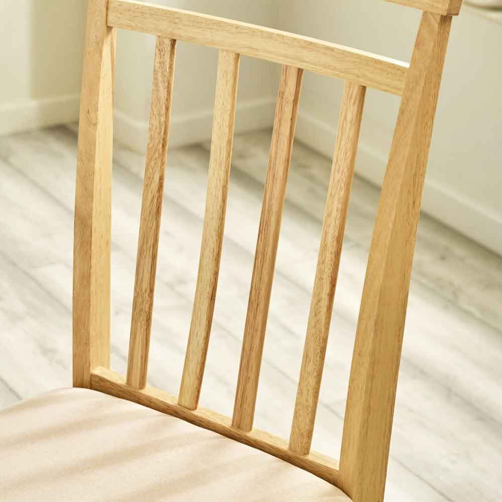 Calista Natural Oak Wooden Dining Chairs in Pair