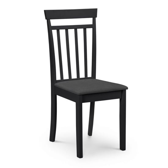 Product photograph of Calista Wooden Dining Chair In Black from Furniture in Fashion