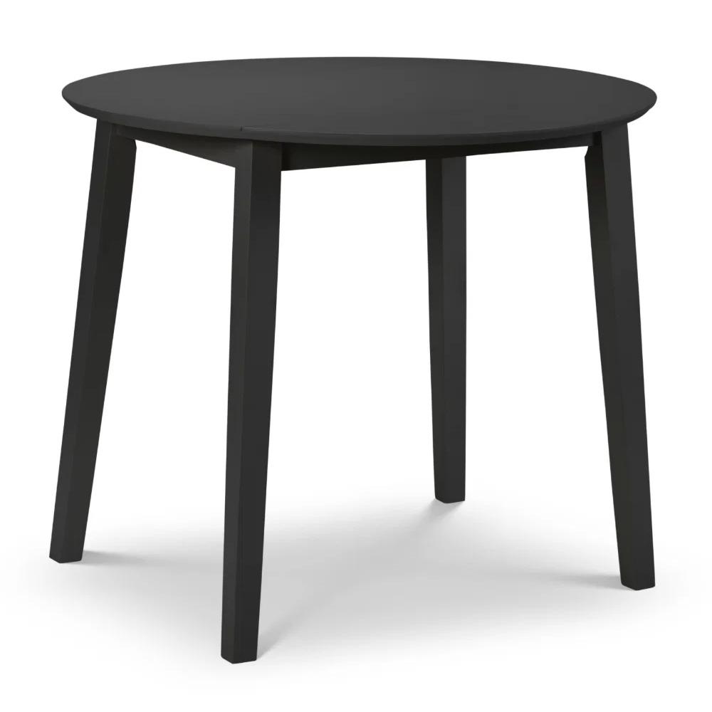 Calista Wooden Dropleaf Dining Table with 2 Chairs in Black