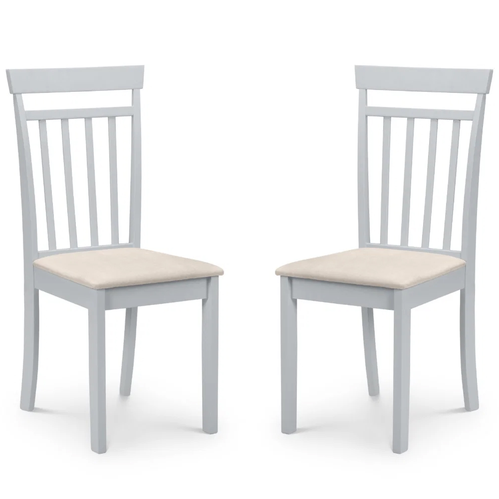 Calista Wooden Dropleaf Dining Table with 2 Chairs in Grey