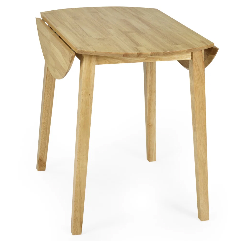 Calista Wooden Dropleaf Dining Table with 2 Chairs in Natural