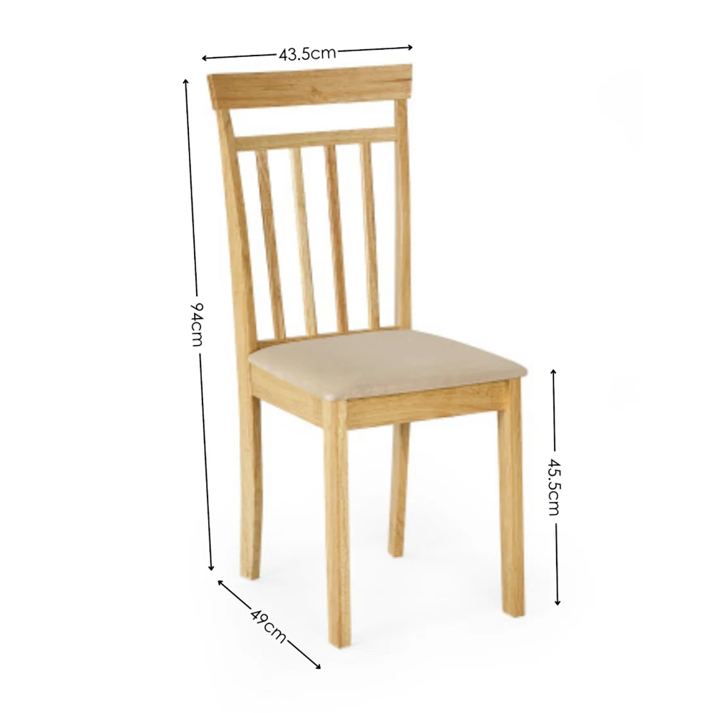 Calista Wooden Dropleaf Dining Table with 2 Chairs in Natural