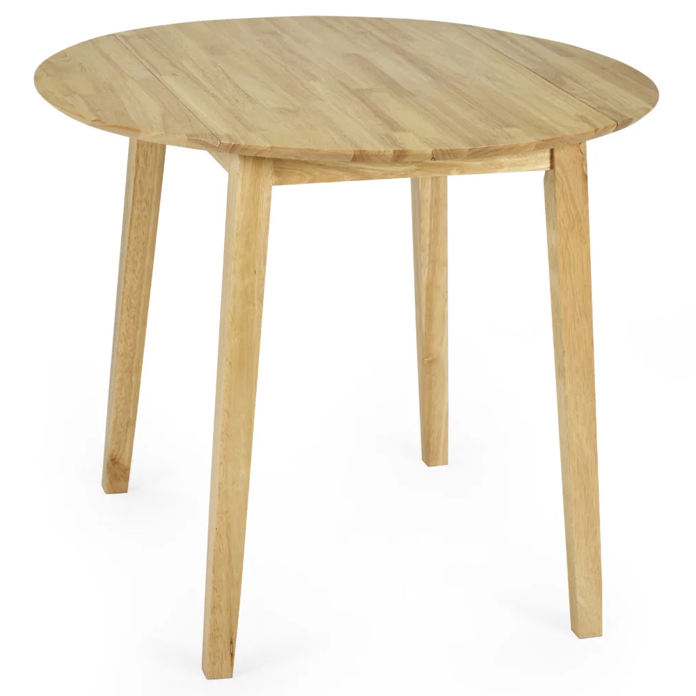 Calista Wooden Dropleaf Dining Table with 4 Chairs in Natural
