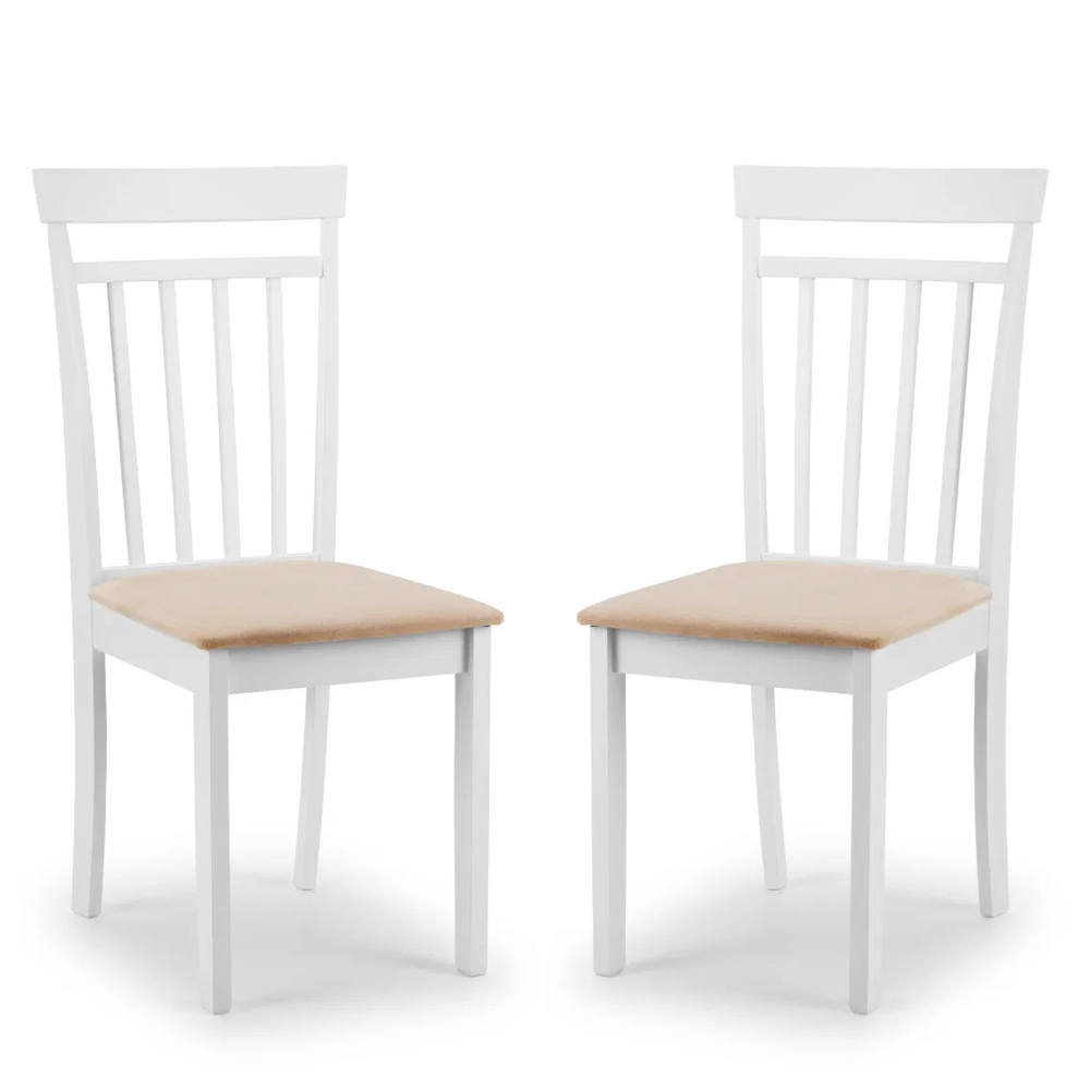 Calista Wooden Dropleaf Dining Table with 4 Chairs in White