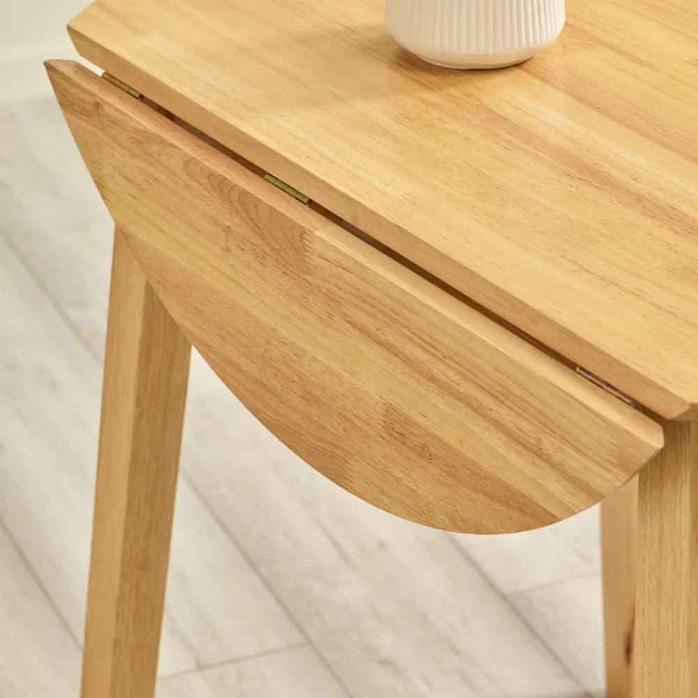 Calista Wooden Dropleaf Dining Table in Natural Oak