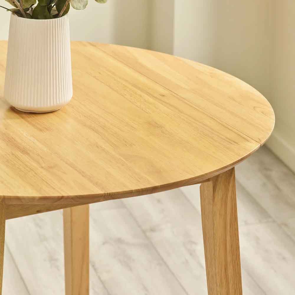 Calista Wooden Dropleaf Dining Table in Natural Oak