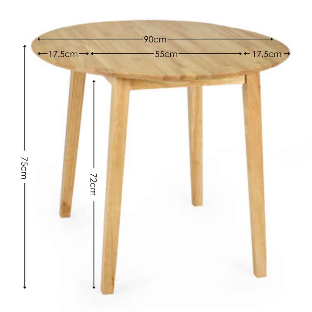 Calista Wooden Dropleaf Dining Table in Natural Oak