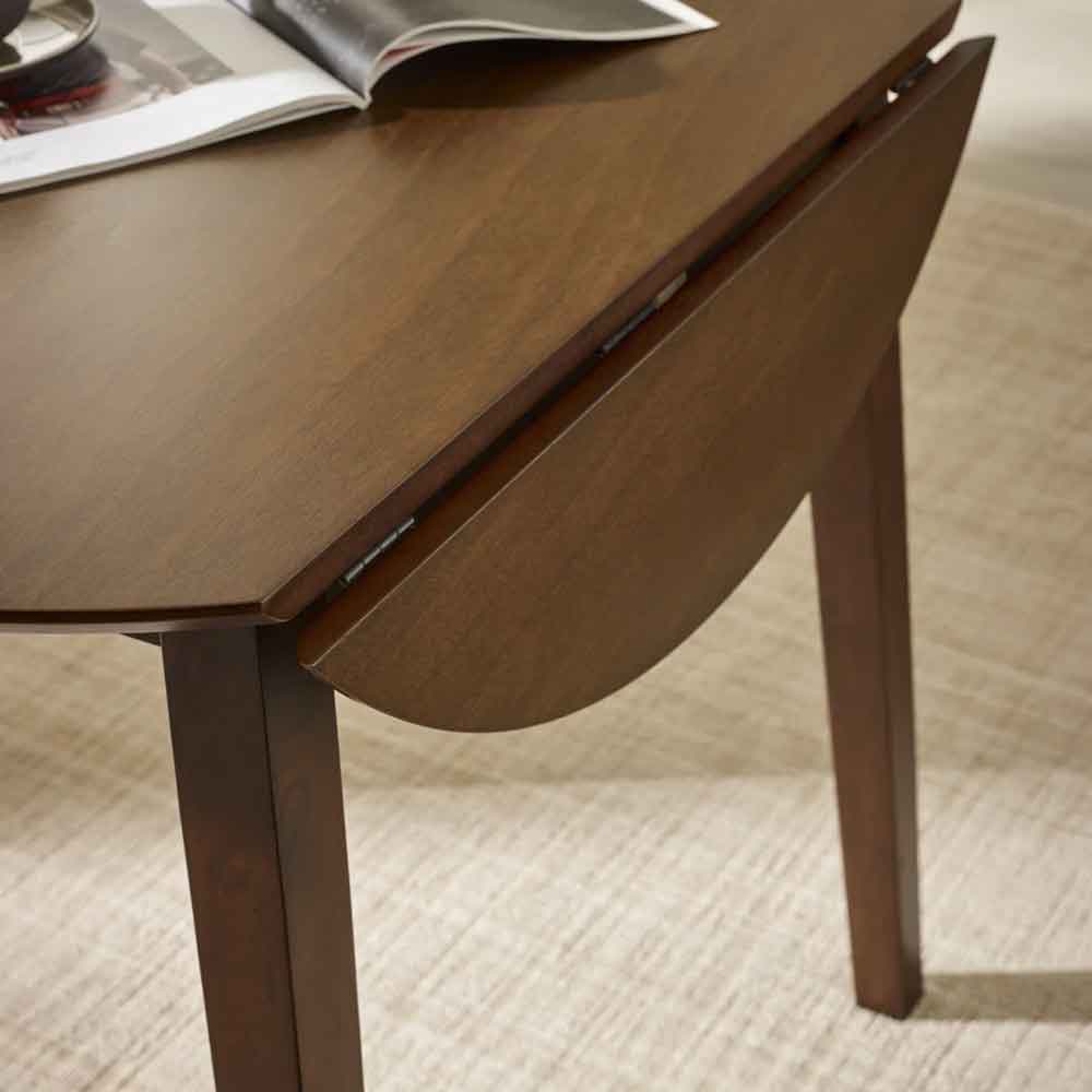 Calista Wooden Dropleaf Dining Table in Walnut