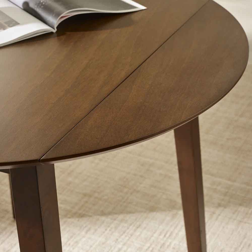 Calista Wooden Dropleaf Dining Table in Walnut