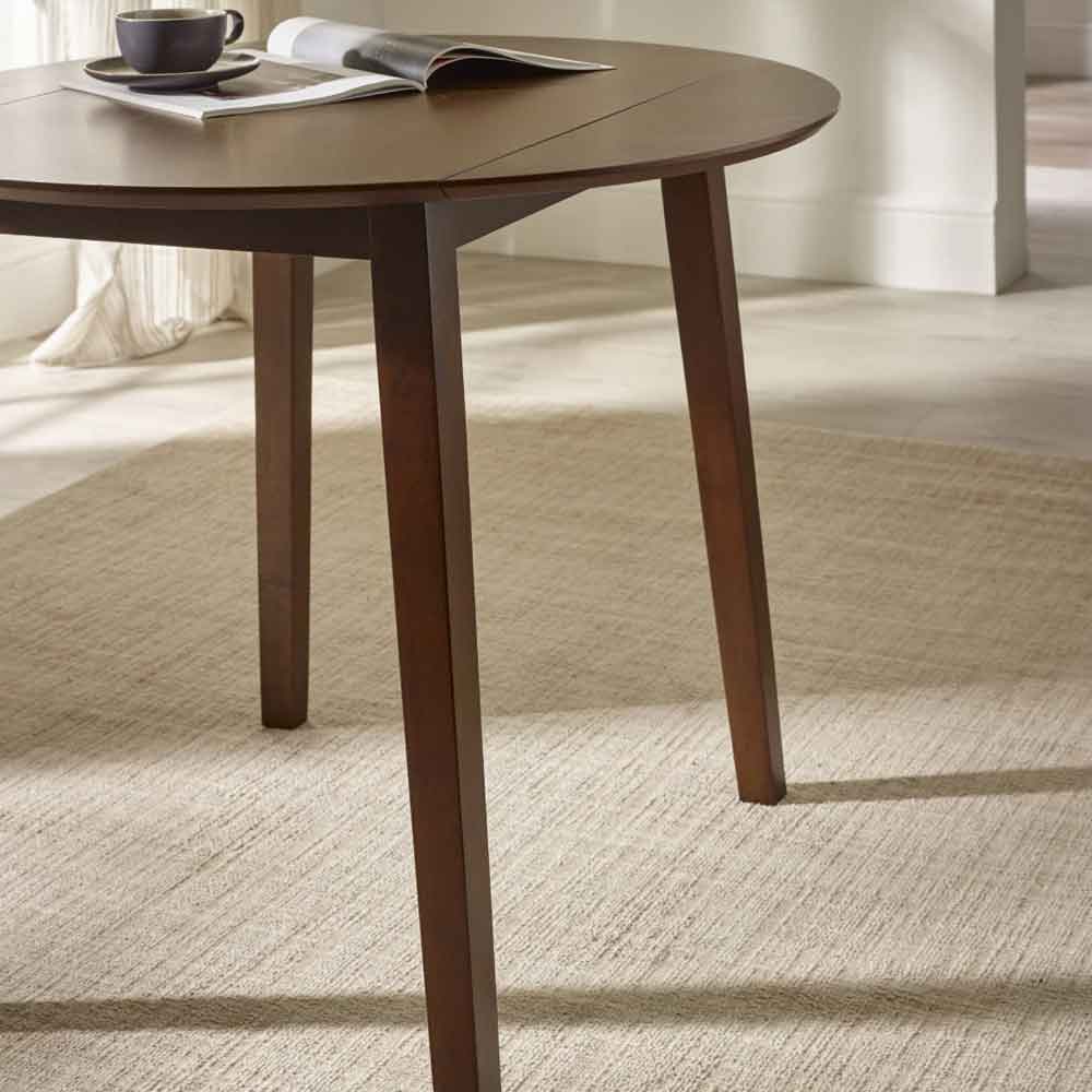 Calista Wooden Dropleaf Dining Table in Walnut