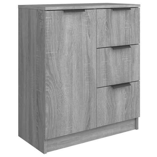 Calix Wooden Sideboard With 2 Doors 6 Drawers In Grey Sonoma Oak
