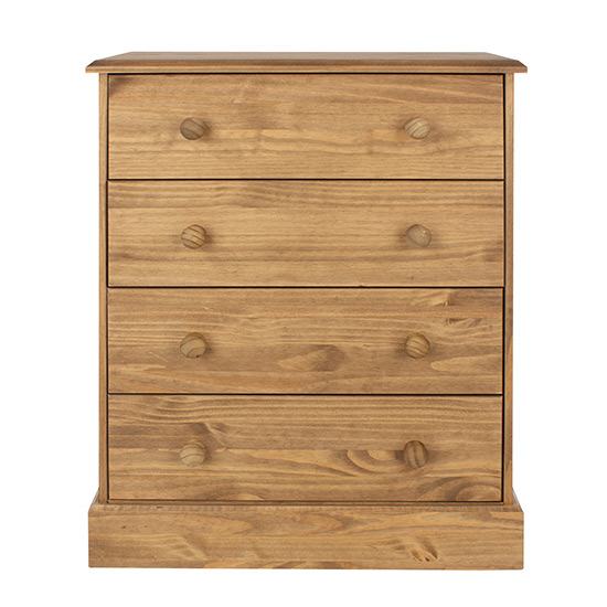 Calixto Wooden Chest Of 4 Drawers In Waxed Pine_2