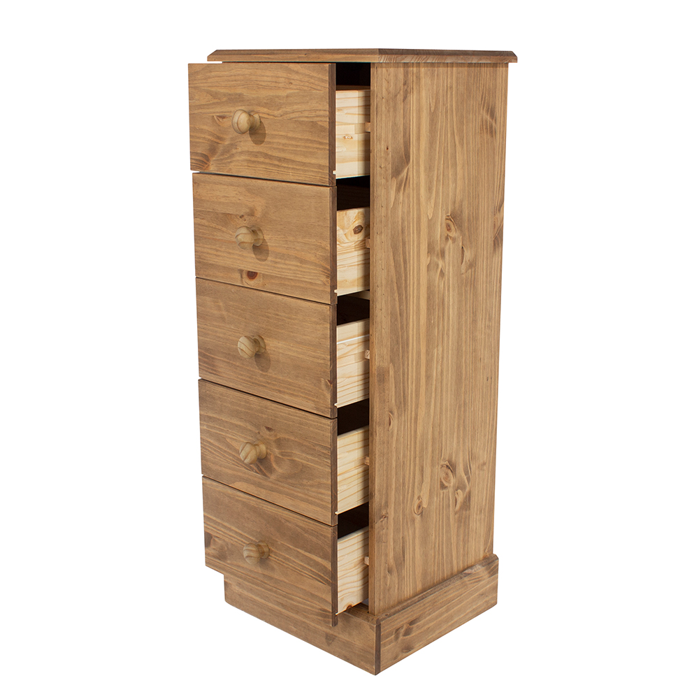 Calixto Wooden Chest Of 5 Drawers In Oak