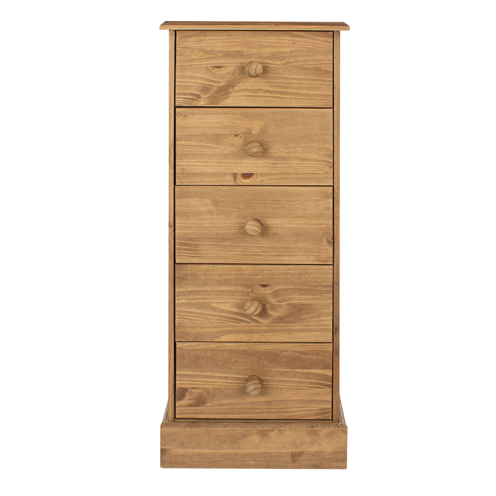 Calixto Wooden Chest Of 5 Drawers In Oak