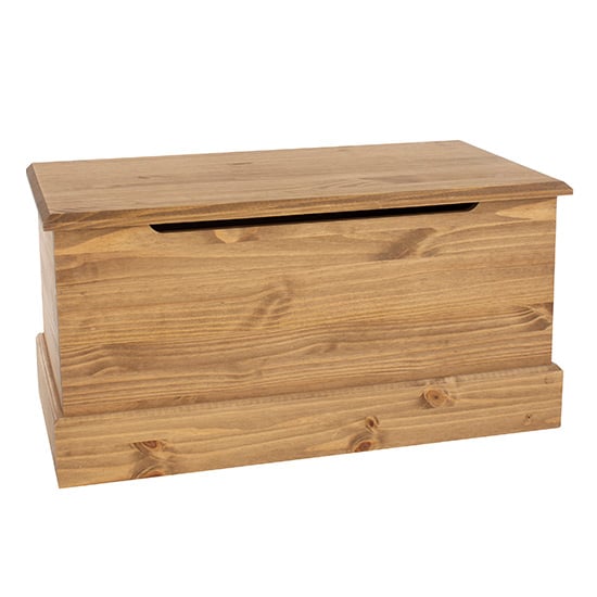 Read more about Calixto wooden ottoman storage trunk in waxed pine