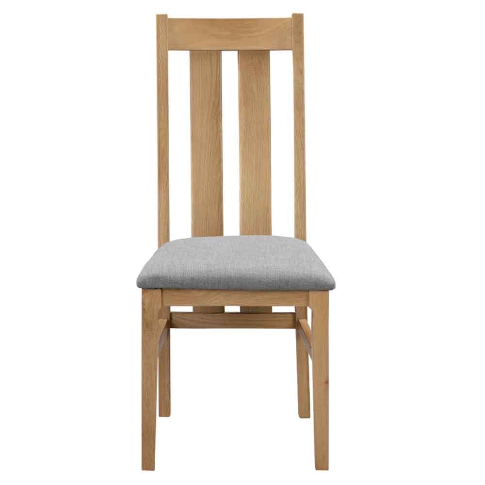 Callia Oak Wooden Dining Chairs in Pair