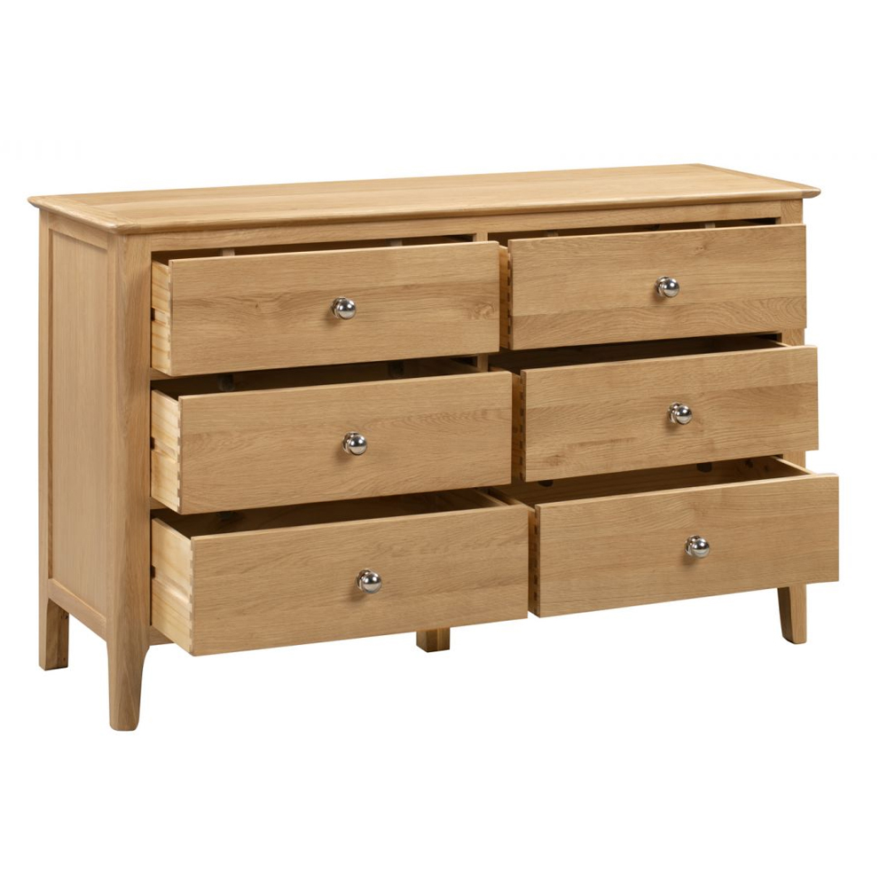 Callia Wooden Chest Of 6 Drawers In Natural