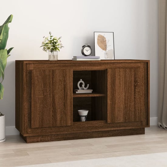 Read more about Callie wooden sideboard with 2 doors in brown oak