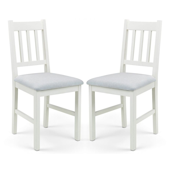 Calliope Ivory And Oak Wooden Dining Chairs In Pair Furniture in Fashion