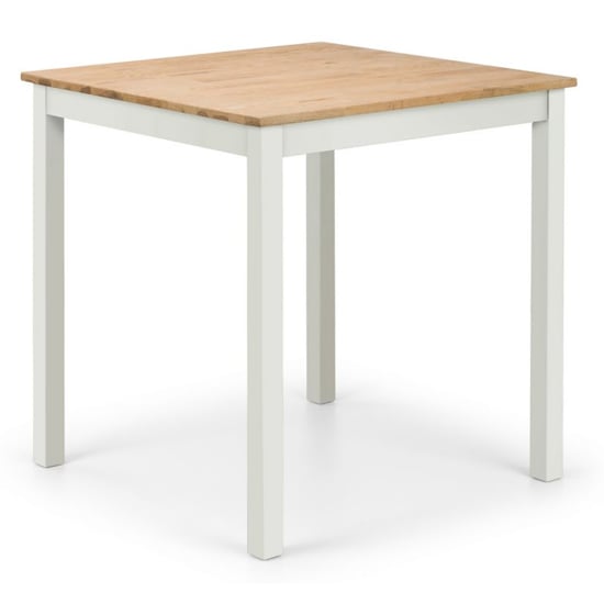 Product photograph of Calliope Square Wooden Dining Table In Ivory And Oak from Furniture in Fashion