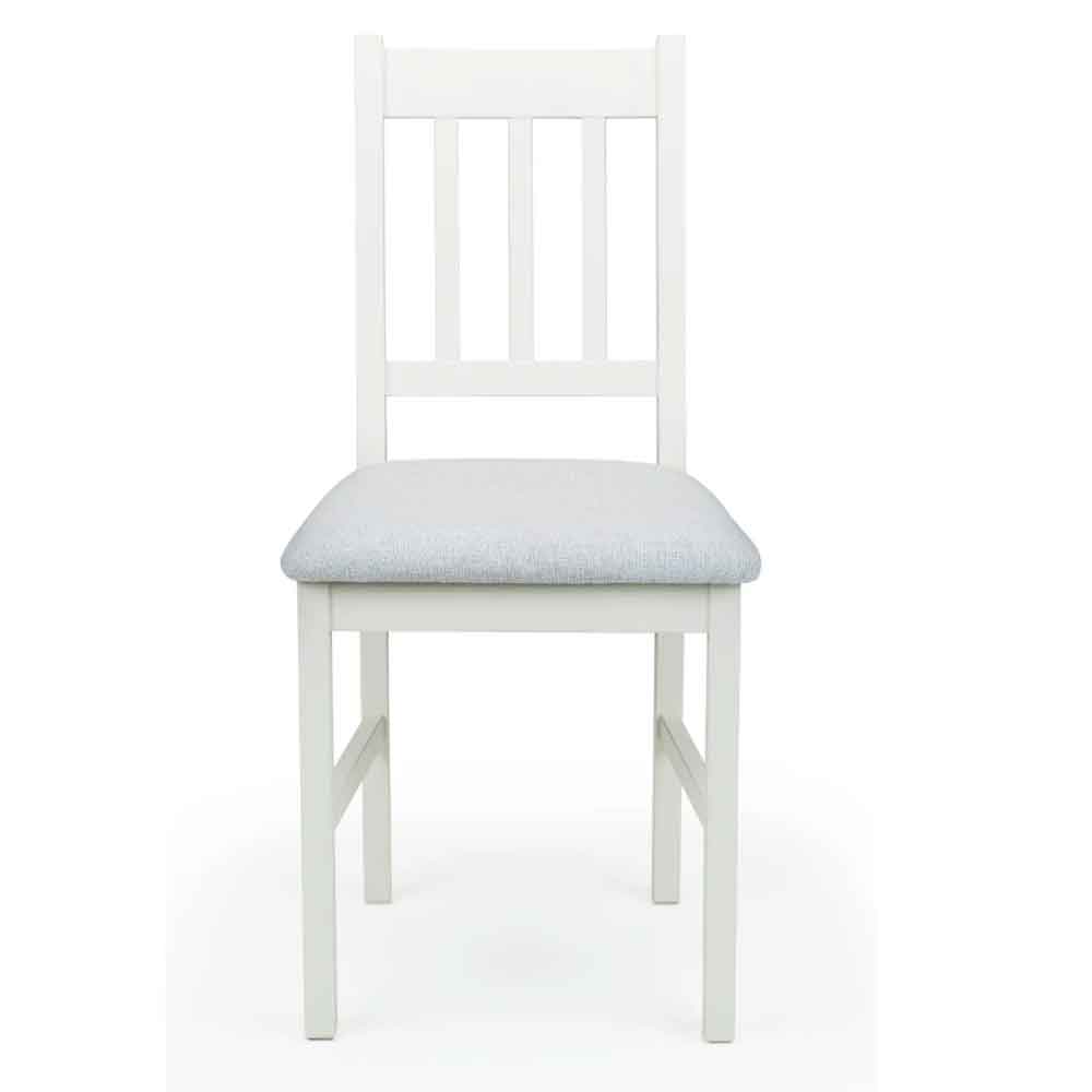 Calliope White Wooden Dining Chairs in Pair