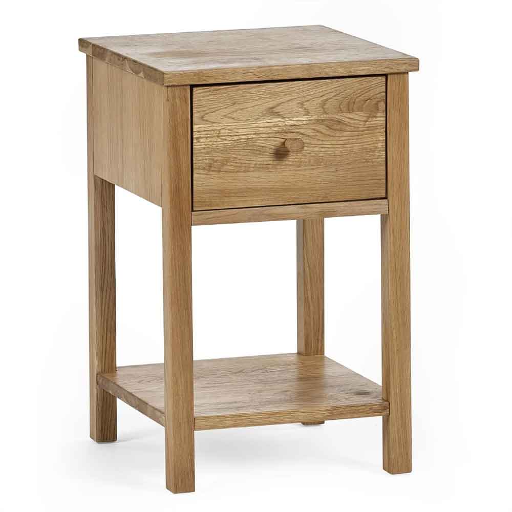 Calliope Wooden Bedside Cabinet with 1 Drawer in Oak