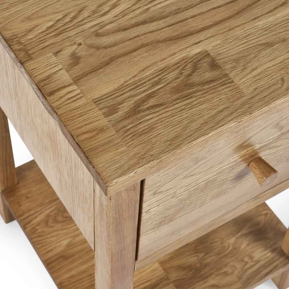 Calliope Wooden Bedside Cabinet with 1 Drawer in Oak