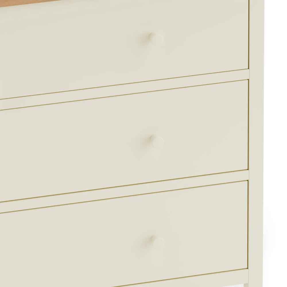 Calliope Wooden Chest of 3 Drawers in Ivory and Oak